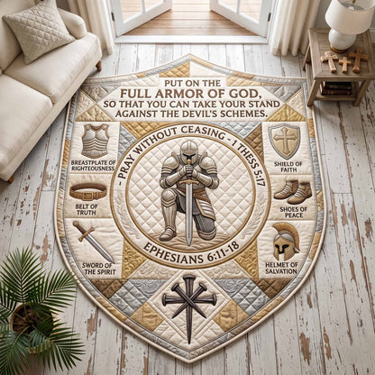 Full Armor Of God Custom Shape Area Rug GFTOTP20077