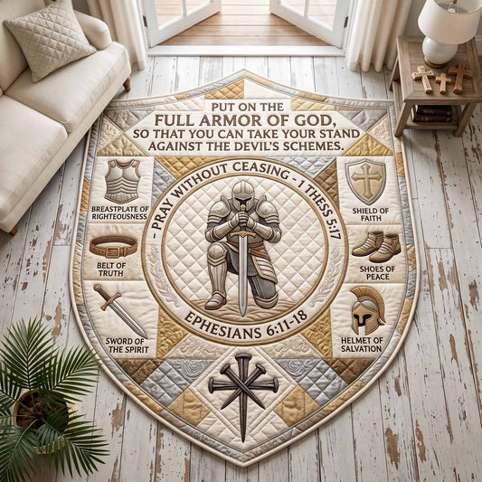 Full Armor Of God Custom Shape Area Rug GFTOTP20077