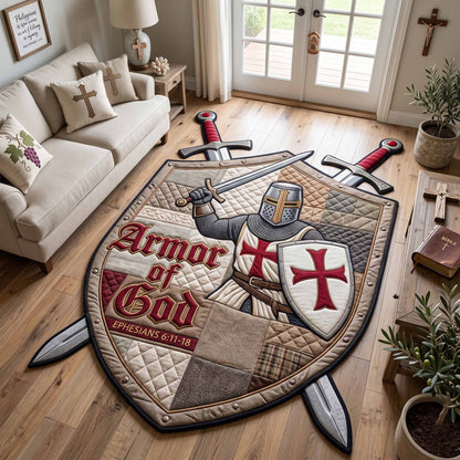 Full Armor Of God Custom Shape Area Rug GFTOTP20080