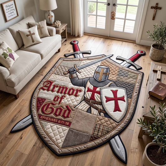 Full Armor Of God Custom Shape Area Rug GFTOTP20080