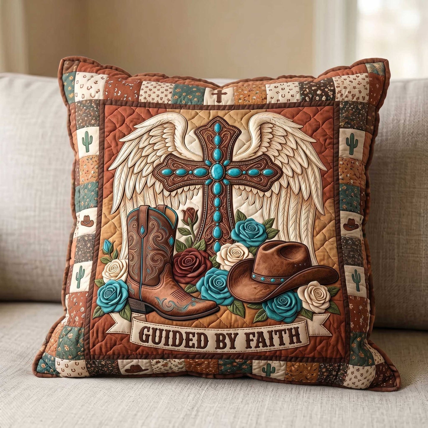 Western Grace Quilted Pillow Case GFTOTP20093