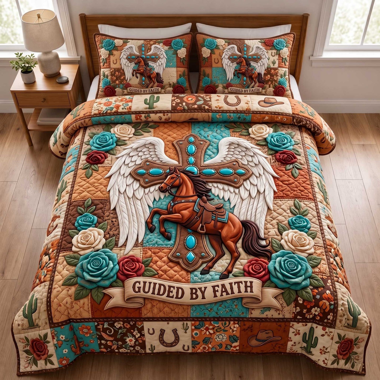 Western Grace 3-Piece Quilted Bedding Set GFTOTP20095