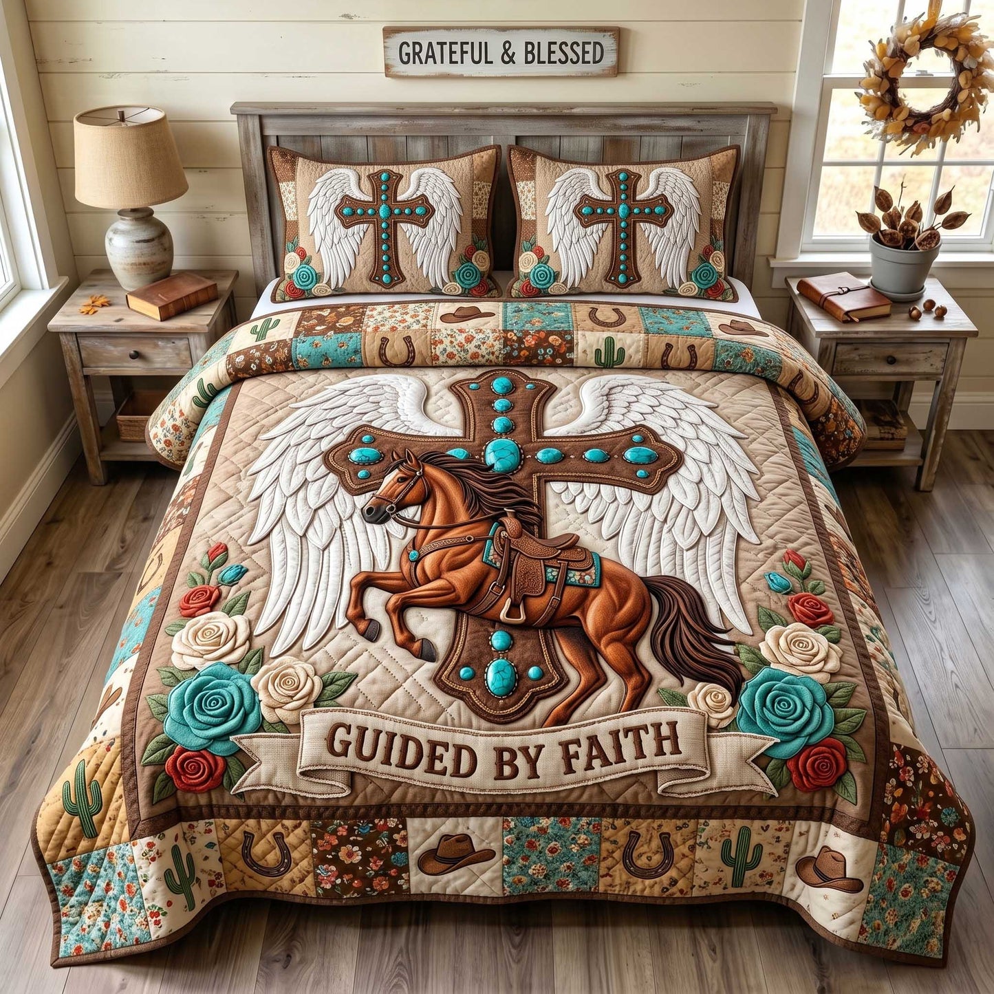 Western Grace 3-Piece Quilted Bedding Set GFTOTP20096