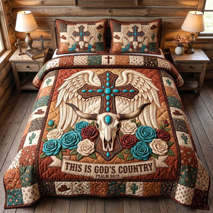 Western Grace 3-Piece Quilted Bedding Set GFTOTP20097