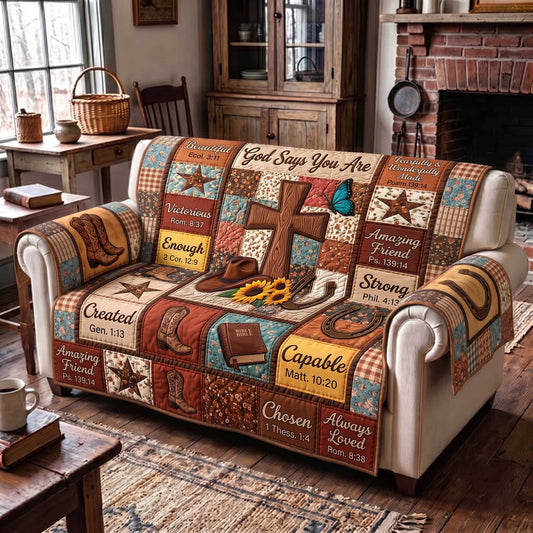 Western Grace Quilted Sofa Cover GFTOTP20103