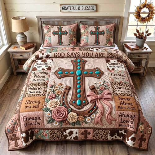 Western Bible 3-Piece Quilted Bedding Set GFTOTP20137
