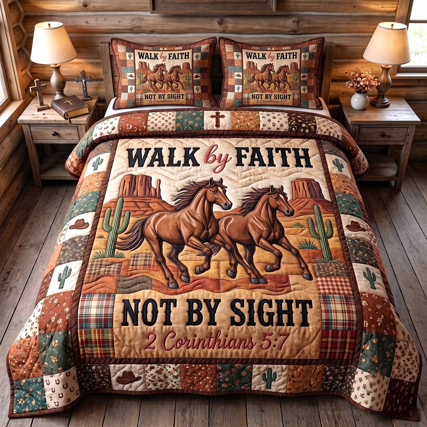 Western Grace 3-Piece Quilted Bedding Set GFTOTP20176