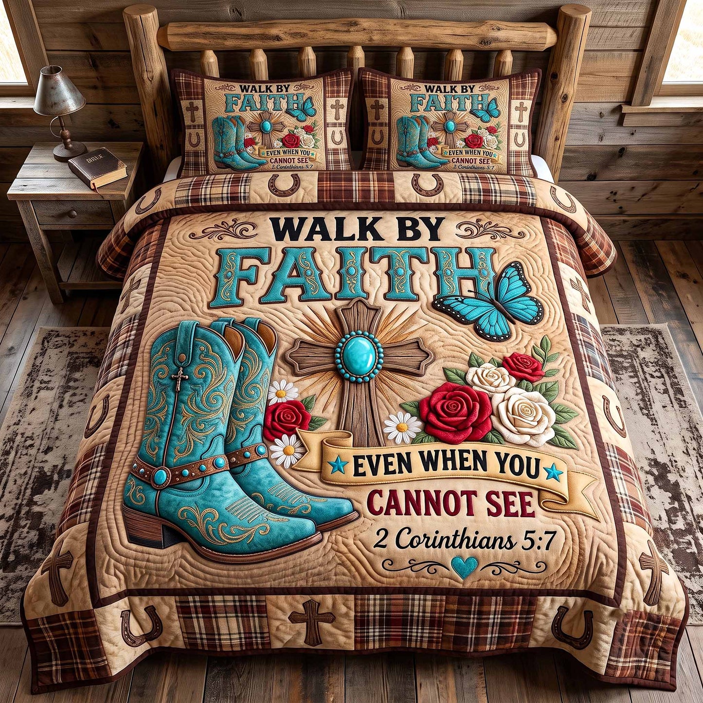 Western Grace 3-Piece Quilted Bedding Set GFTOTP20180