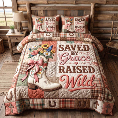 Western Grace 3-Piece Quilted Bedding Set GFTOTP20181