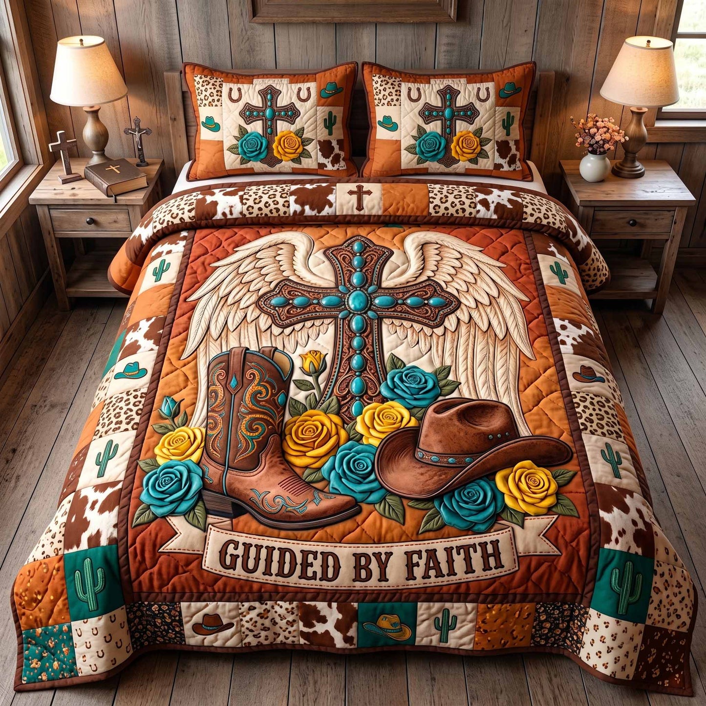 Western Grace 3-Piece Quilted Bedding Set GFTOTP20198