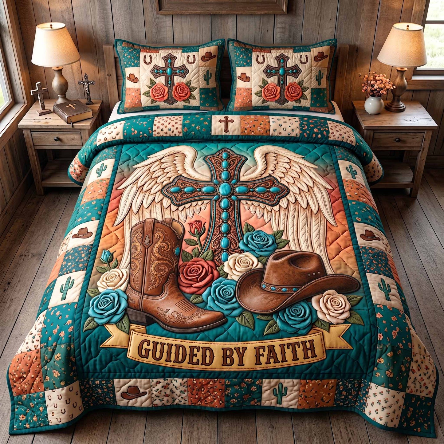 Western Grace 3-Piece Quilted Bedding Set GFTOTP20200