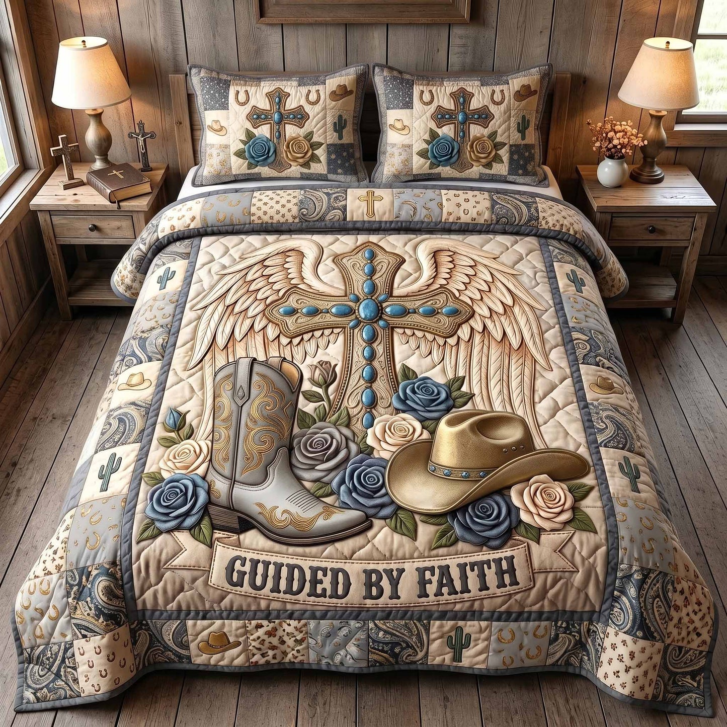 Western Grace 3-Piece Quilted Bedding Set GFTOTP20201