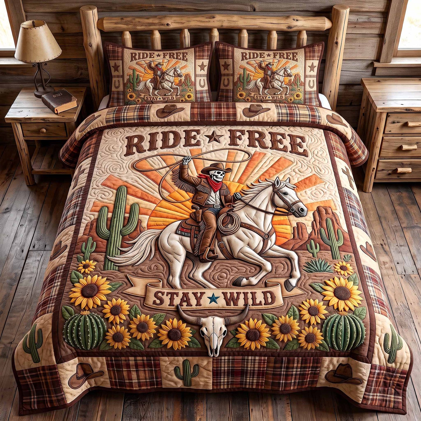 Wild Frontier 3-Piece Quilted Bedding Set GFTOTP20212
