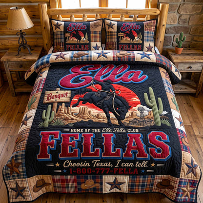 Ella Fella Club 3-Piece Quilted Bedding Set GFTOTP20213
