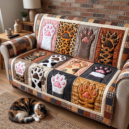 Paws And Purrs Quilted Sofa Cover GFTOTP20239