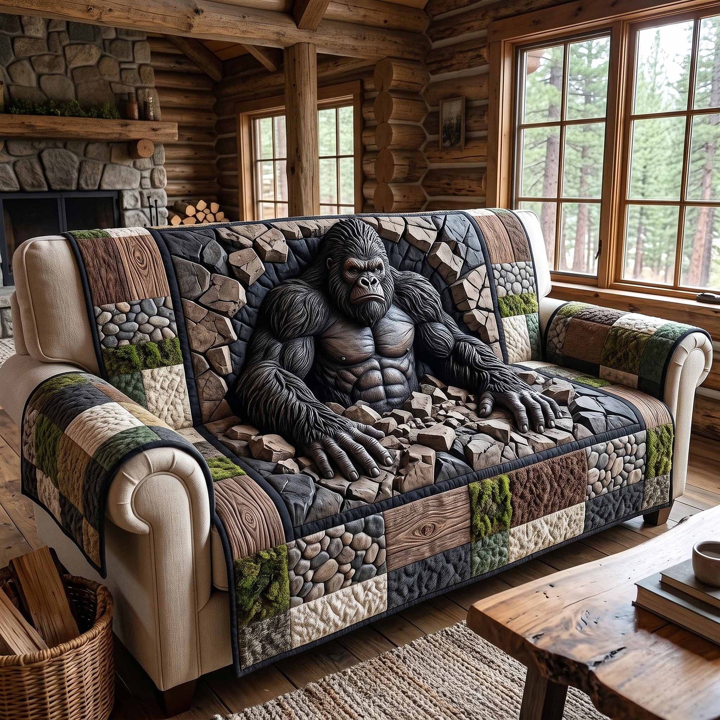 Woodland Giant Quilted Sofa Cover GFTOTP20242