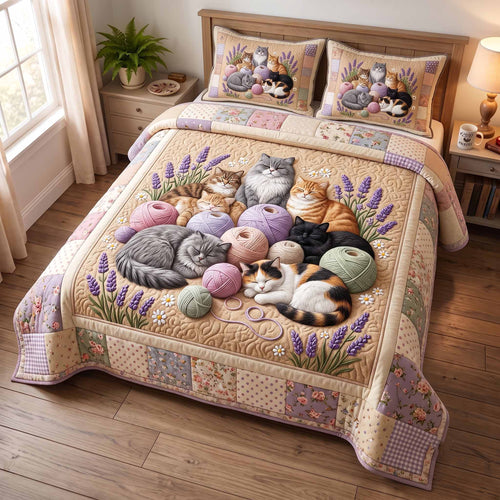 Woolly Whiskers 3-Piece Quilted Bedding Set GFTOTP20250