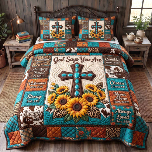Western Bible 3-Piece Quilted Bedding Set GFTOTP20271