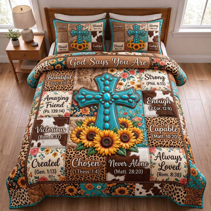 Western Bible 3-Piece Quilted Bedding Set GFTOTP20272
