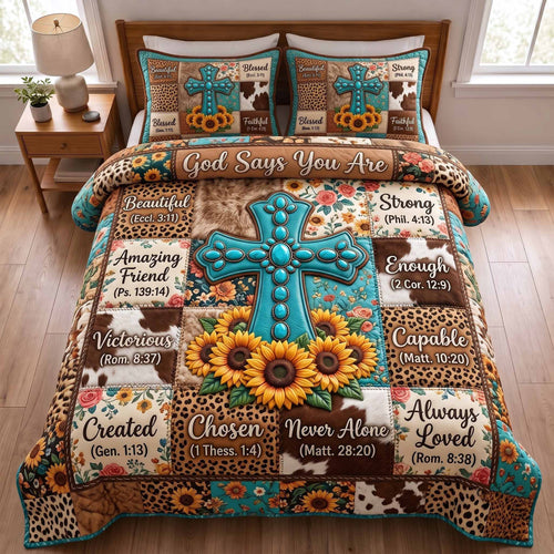 Western Bible 3-Piece Quilted Bedding Set GFTOTP20272