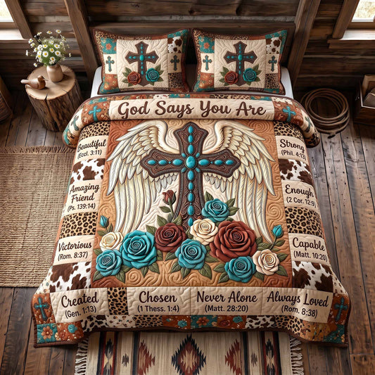 Western Bible 3-Piece Quilted Bedding Set GFTOTP20274