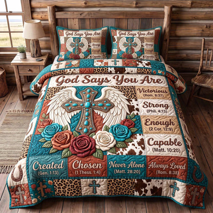 Western Bible 3-Piece Quilted Bedding Set GFTOTP20277