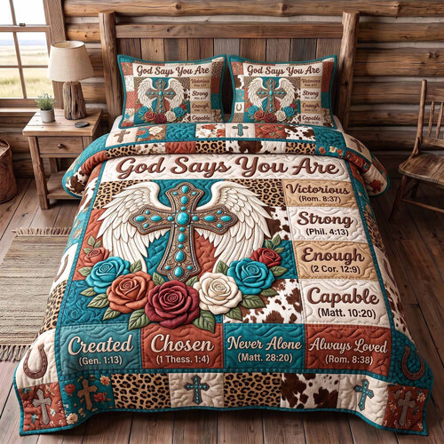 Western Bible 3-Piece Quilted Bedding Set GFTOTP20277