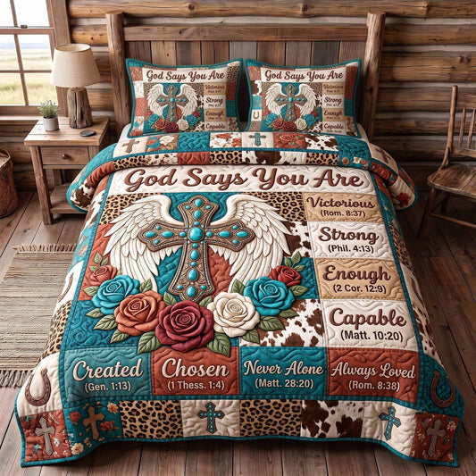 Western Bible 3-Piece Quilted Bedding Set GFTOTP20277