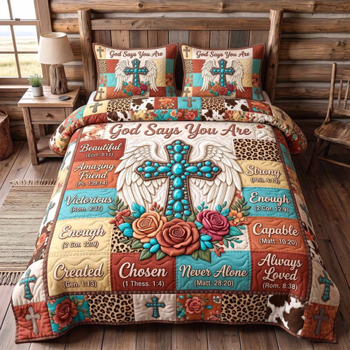Western Bible 3-Piece Quilted Bedding Set GFTOTP20278