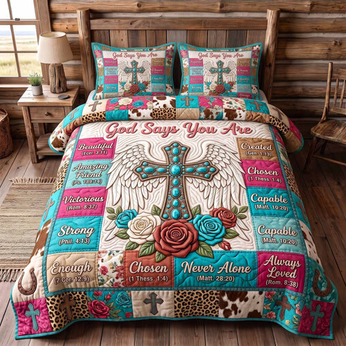 Western Bible 3-Piece Quilted Bedding Set GFTOTP20279