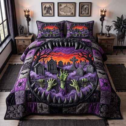 Strange Haunts 3-Piece Quilted Bedding Set GFTOTP20341