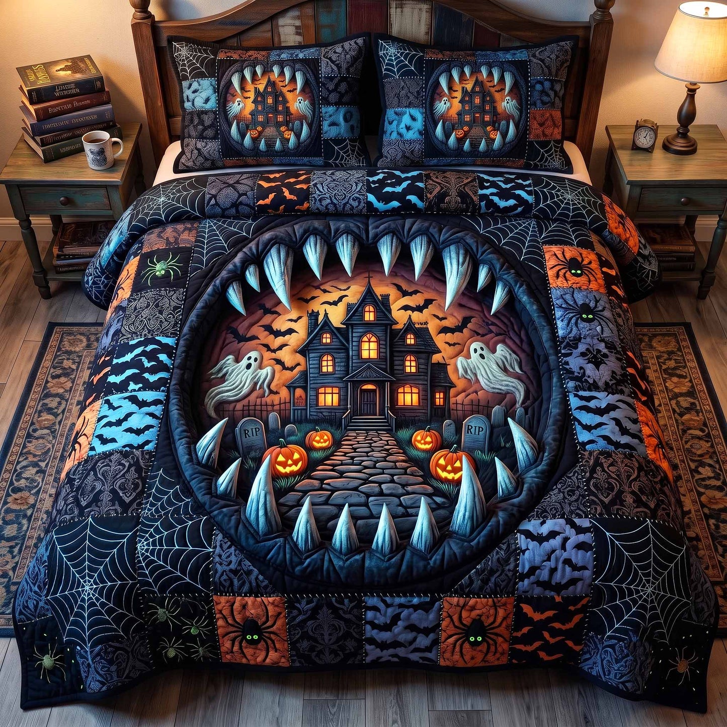 Strange Haunts 3-Piece Quilted Bedding Set GFTOTP20344