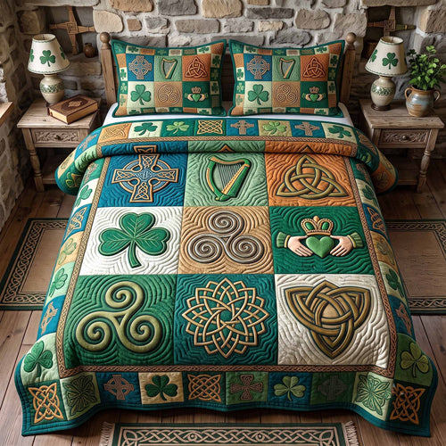 Irish Blessings 3-Piece Quilted Bedding Set GFTOTP20348
