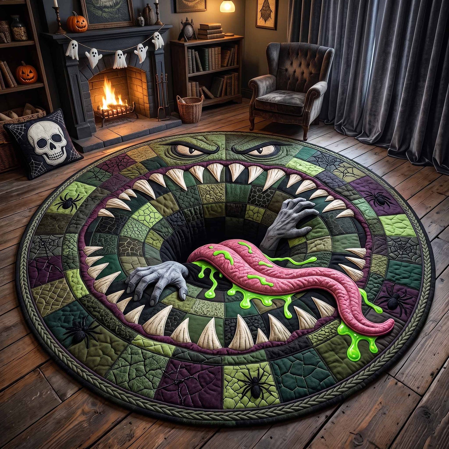 Wicked Hollow Quilted Round Mat GFTOTP20384
