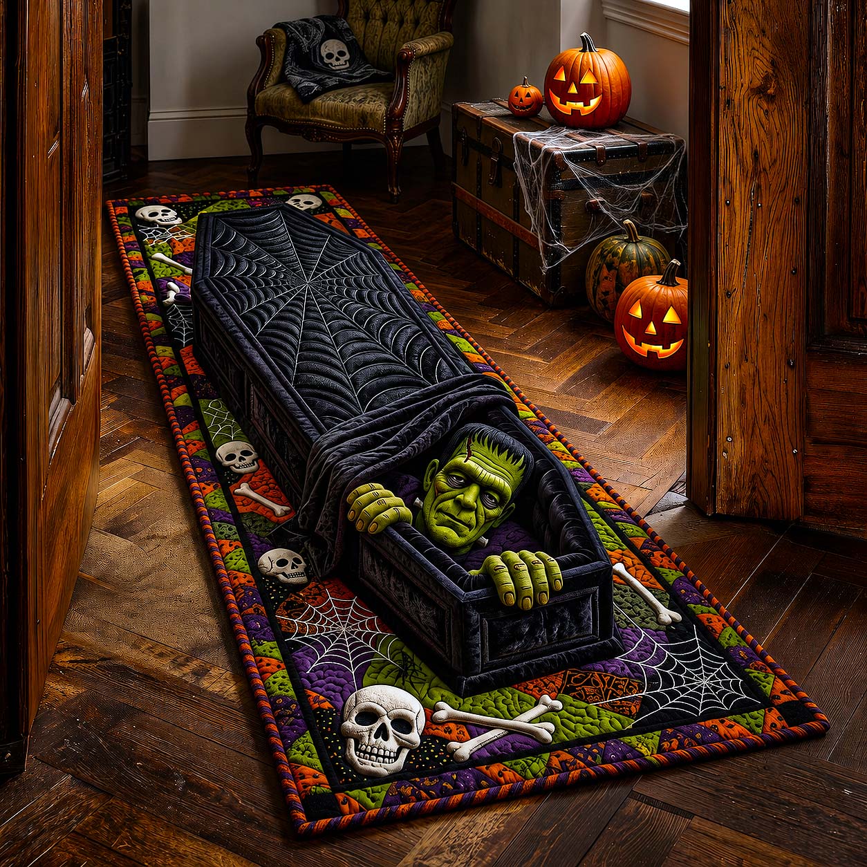 Haunted Coffin Runner Rug GFTOTP20471