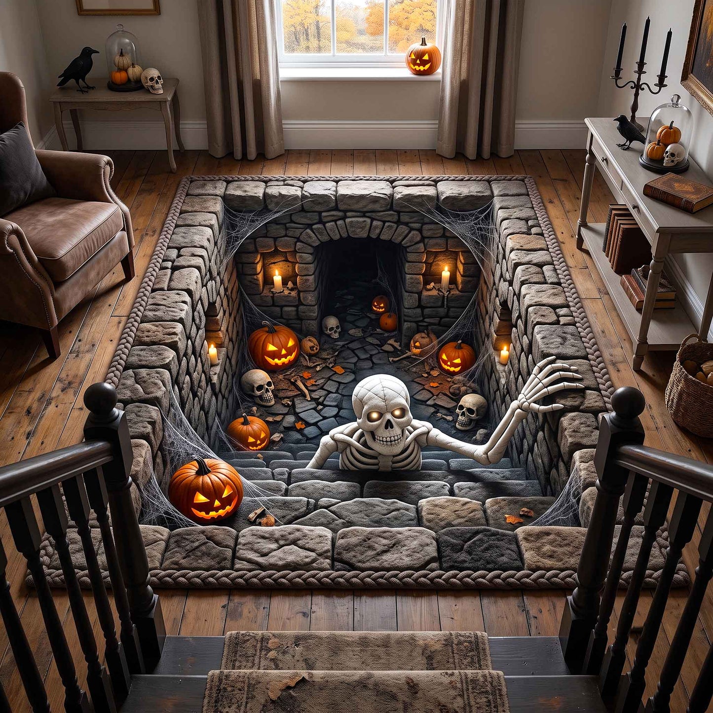 Spooky Skeleton Area Rug GFTOTP20476