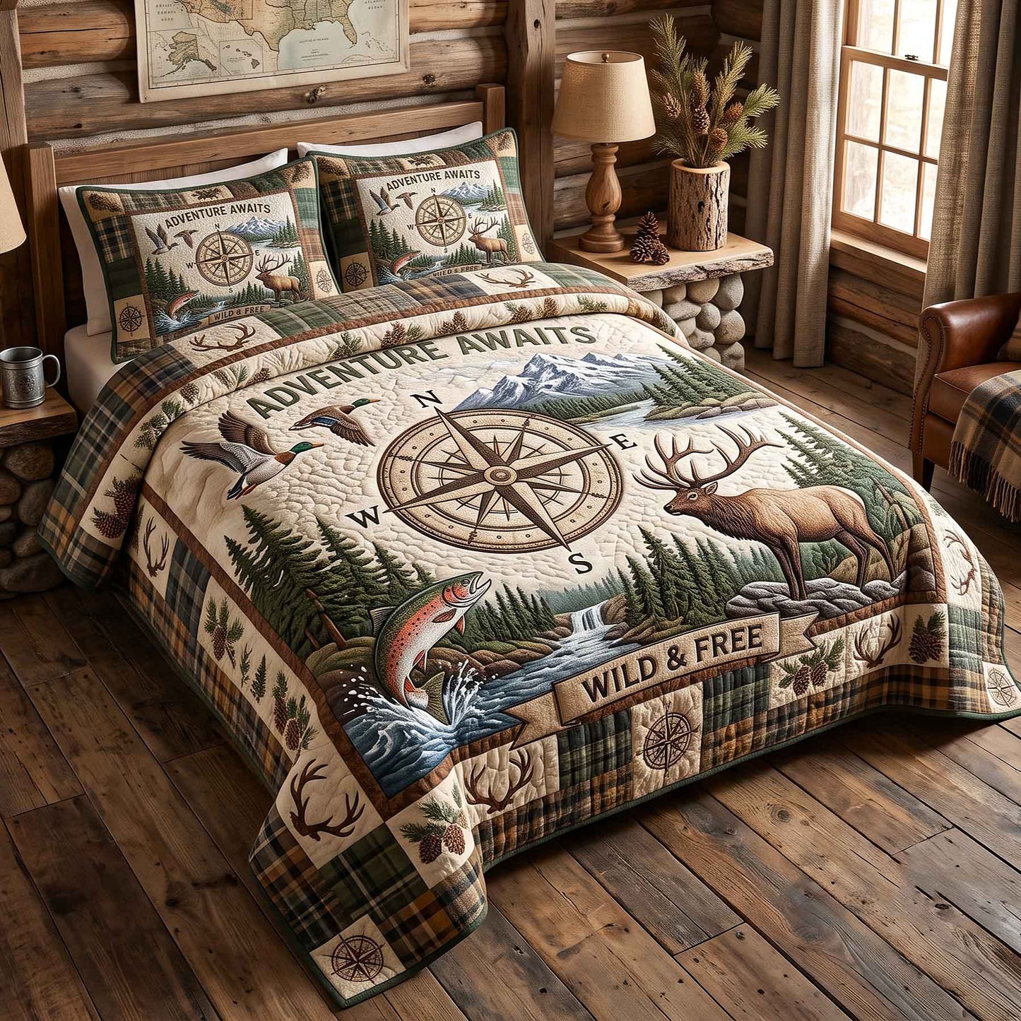 Adventure Awaits 3-Piece Quilted Bedding Set GFTOTP20481
