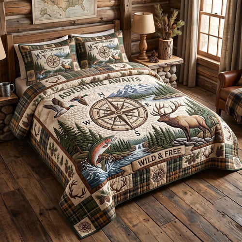 Adventure Awaits 3-Piece Quilted Bedding Set GFTOTP20481