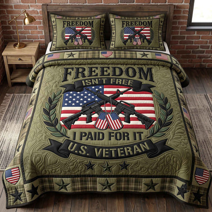 Veteran Pride 3-Piece Quilted Bedding Set GFTOTP20493