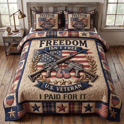 Veteran Pride 3-Piece Quilted Bedding Set GFTOTP20495