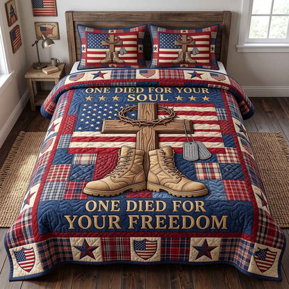 US Veteran 3-Piece Quilted Bedding Set GFTOTP20499