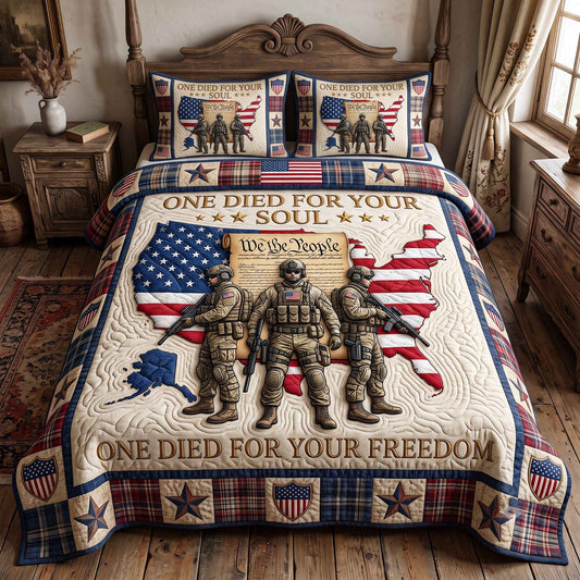 US Veteran 3-Piece Quilted Bedding Set GFTOTP20500