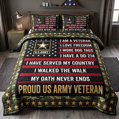 US Veteran 3-Piece Quilted Bedding Set GFTOTP20503