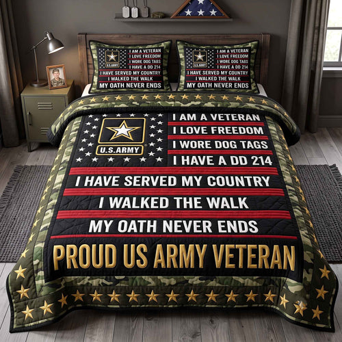 US Veteran 3-Piece Quilted Bedding Set GFTOTP20503