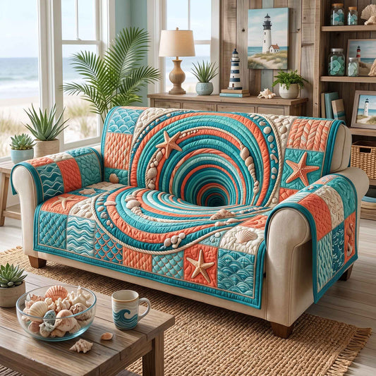 Coastal Whisper Quilted Sofa Cover GFTOTP20505