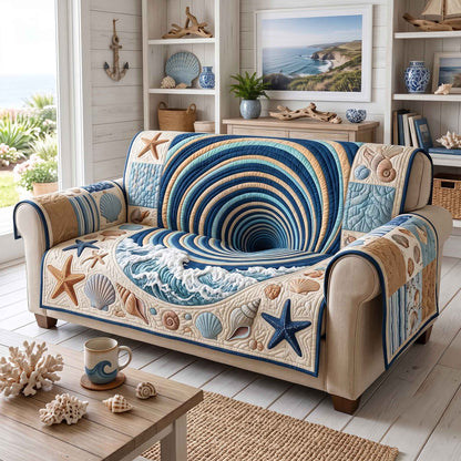 Coastal Whisper Quilted Sofa Cover GFTOTP20508