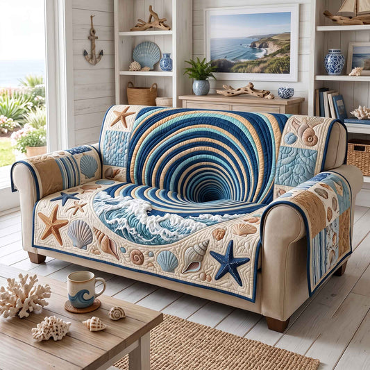 Coastal Whisper Quilted Sofa Cover GFTOTP20508