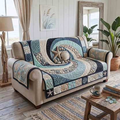Coastal Whisper Quilted Sofa Cover GFTOTP20509