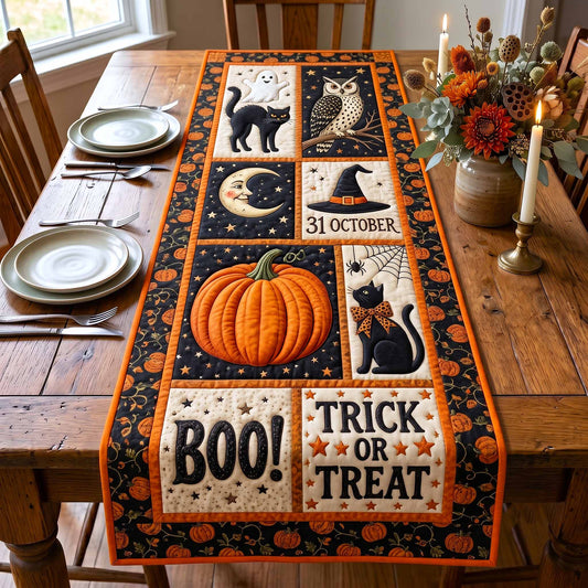 Halloween Patchwork Quilted Table Runner GFTOTP20564