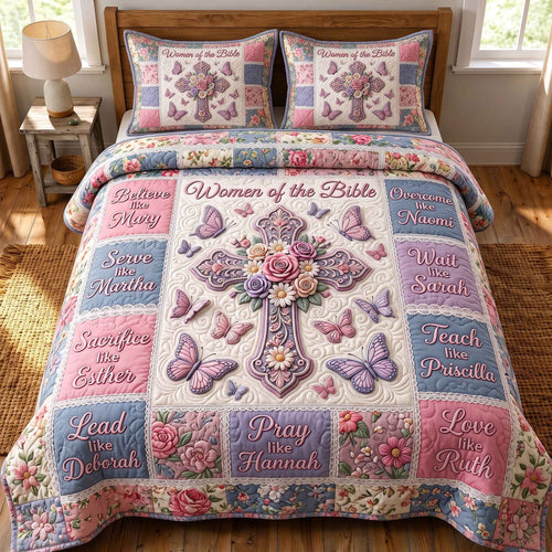Women Of The Bible 3-Piece Quilted Bedding Set GFTOTP20596